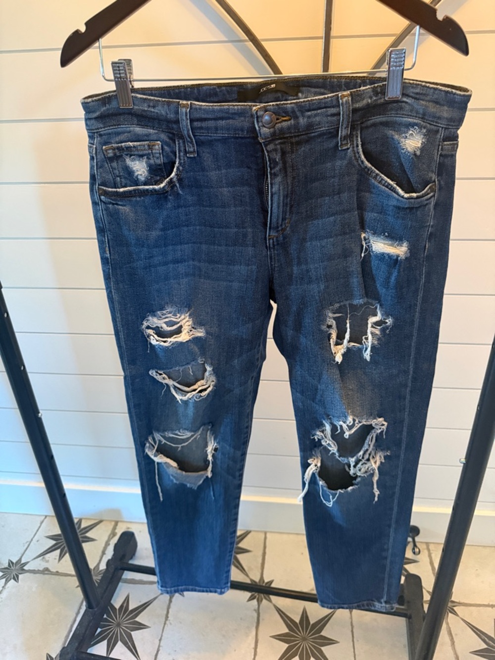 Joes Distressed Dark Blue Women's Jeans